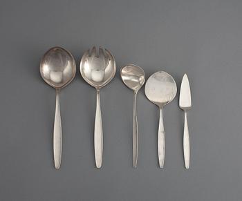 TIAS ECKHOFF för Georg Jensen, bestickuppsättning "Cypress", 250 delar, Köpenhamn, 1952-77.