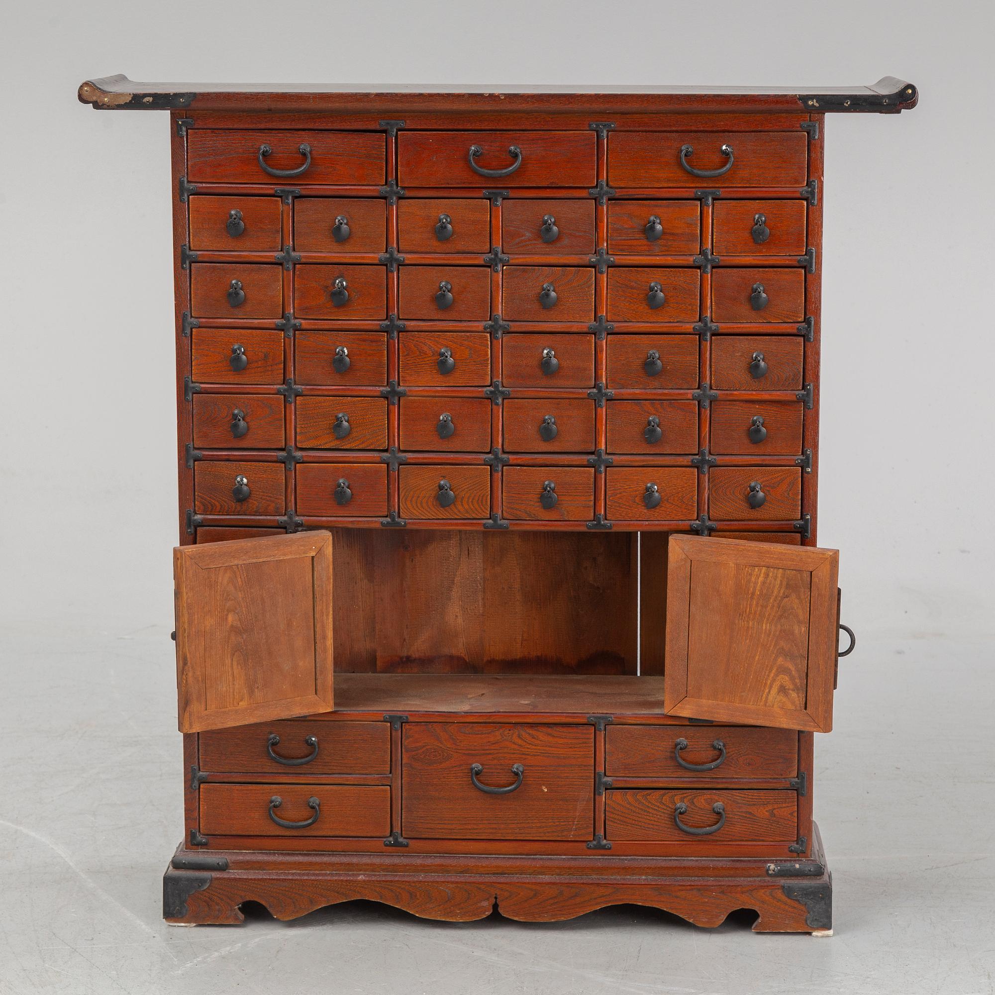 A contemporary Chinese spice cupboard.