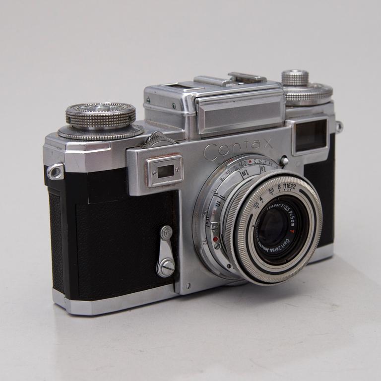 KAMERA, Zeiss ikon Contax, linssejä sekä lisävarusteita.