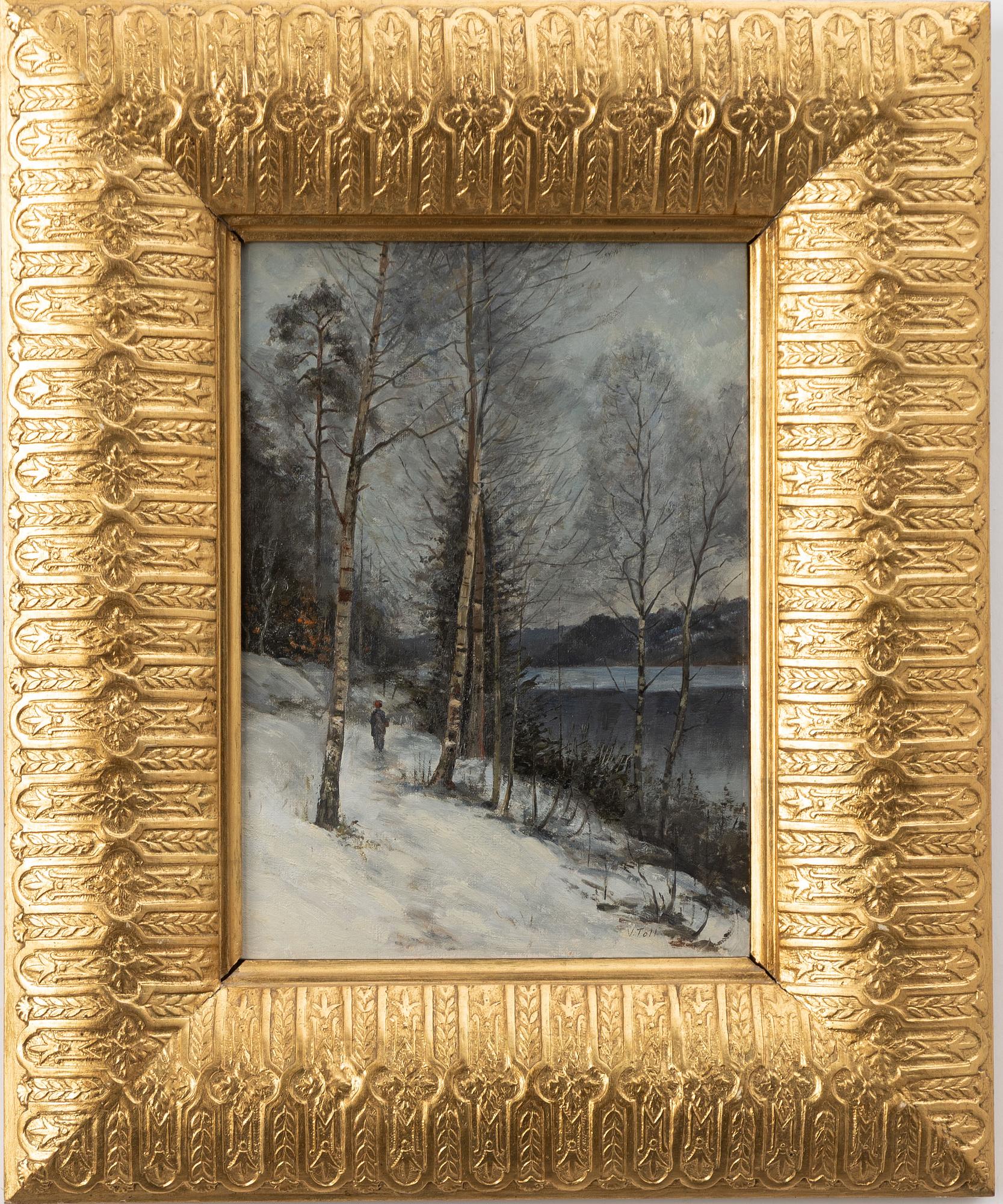 Unknown artist, 19th century. Winter Promenade.