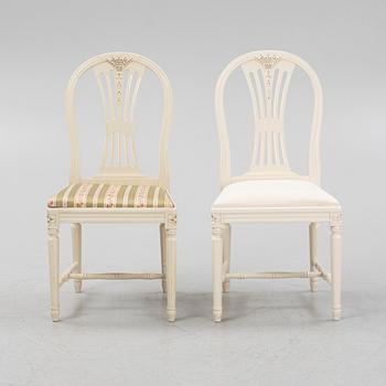 A Gustavian style dining group, mid 20th Century.