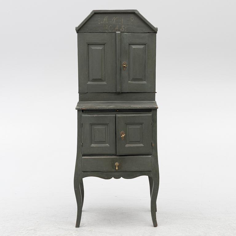 A painted cabinet, about 1800.