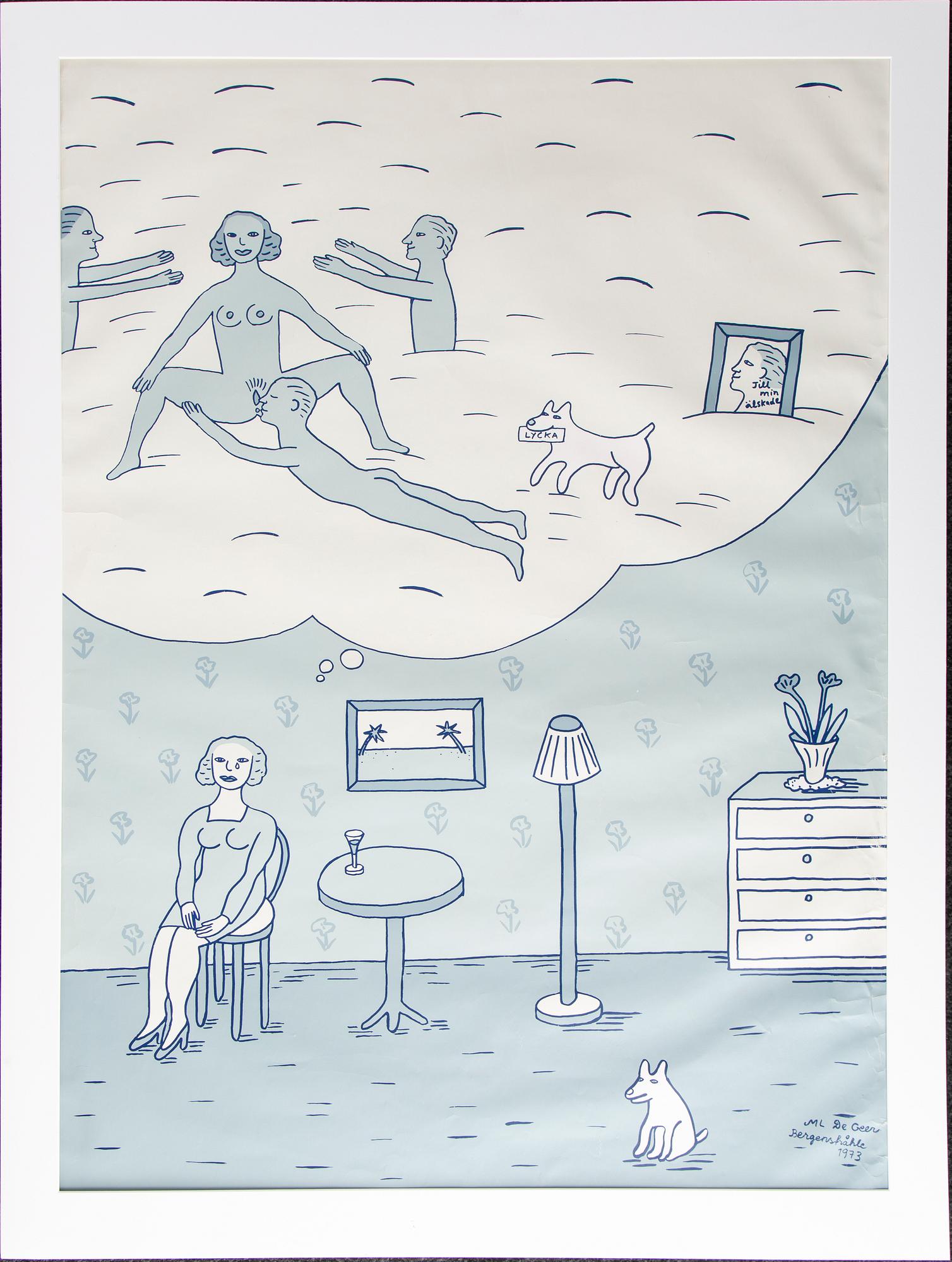 MARIE-LOUISE EKMAN, screenprint in colours/poster, 1973.