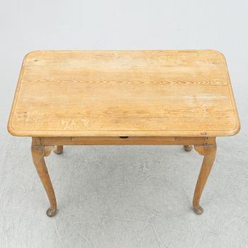 A Swedish late baroque pine desk, later part 18th century.