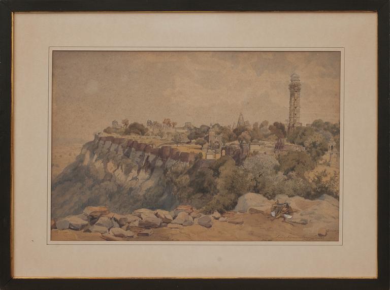 JULES SCHAUMBURG, akvarell, signerad och daterad 1866.