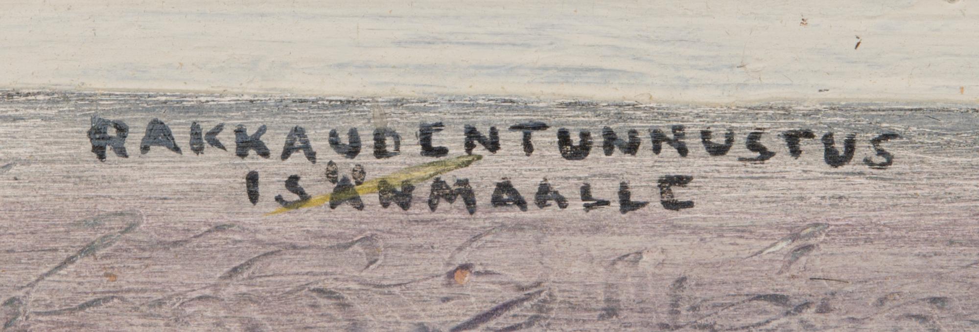 KOSTI AHONEN, oil on board, signed and dated 1981.