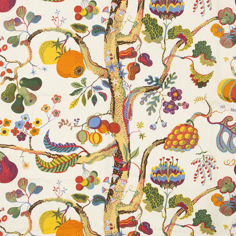 Josef Frank, gardiner, ett par, "Vegetable Tree", Firma Svenskt Tenn.