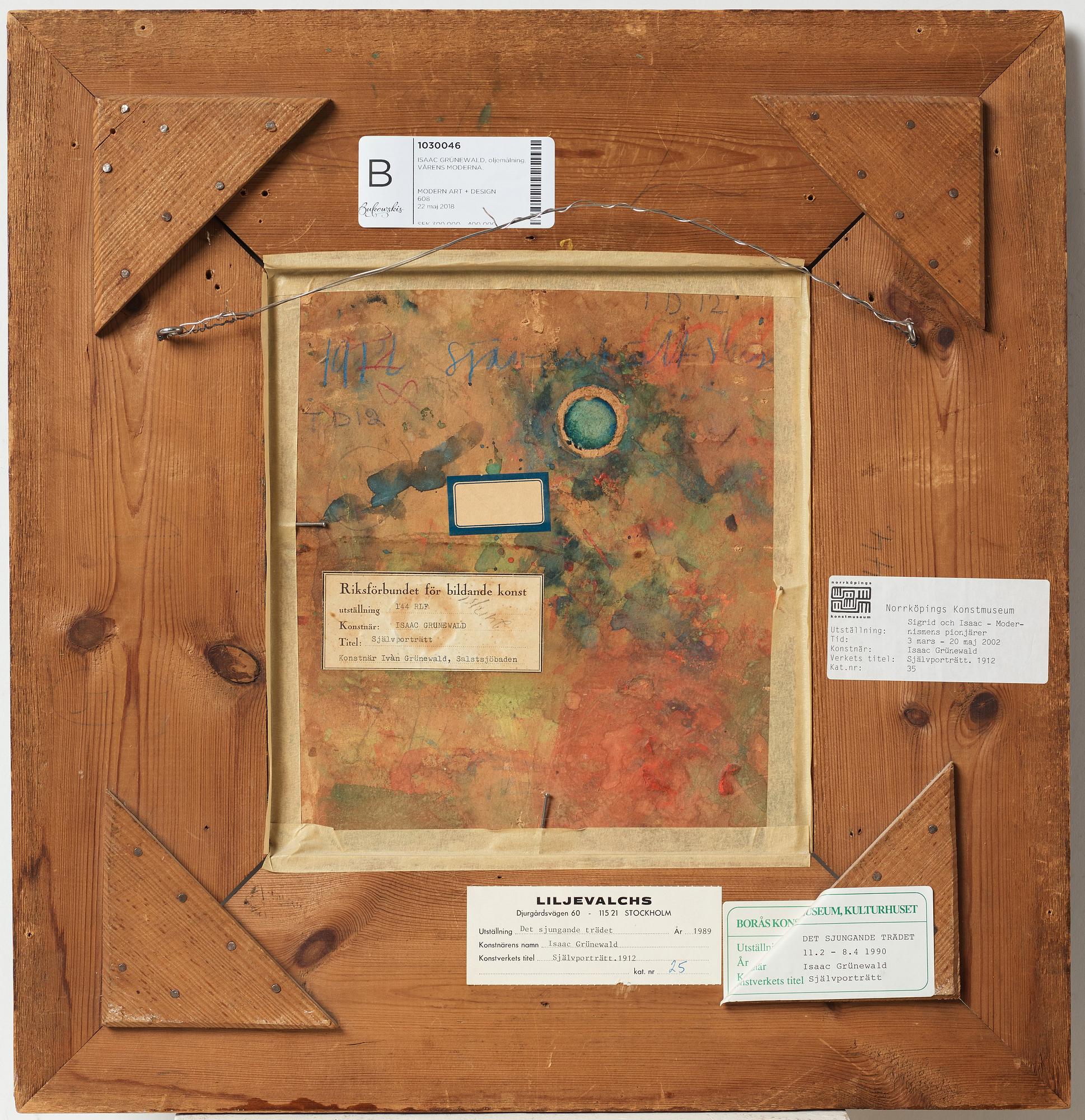 Isaac Grünewald, Self portrait.