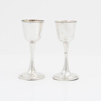 Two Swedish Silver Cups, mark of Olof Hellbom, Stockholm 1796.