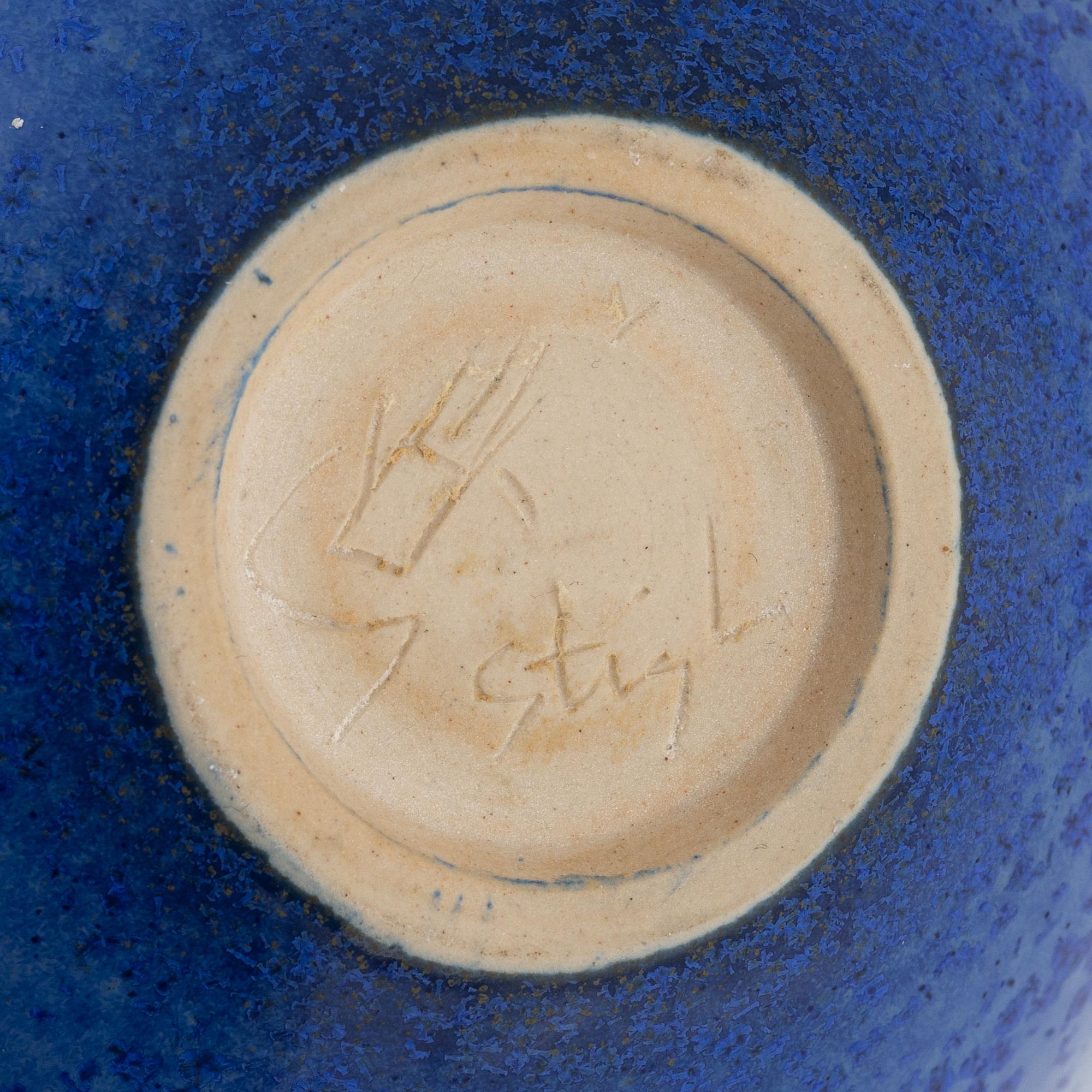 Stig Lindberg, a bowl, and 'Domino' ash tray, Gustavsberg, Sweden.