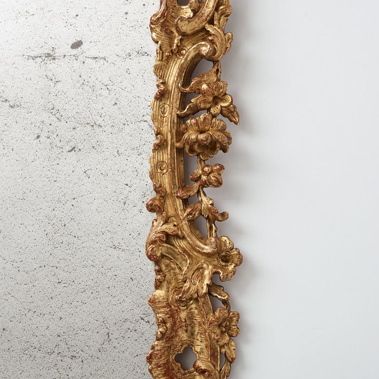 A pair of English mid 18th century mirrors.