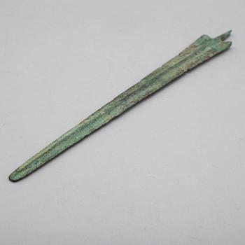 A bronze spearhead probably Loristan circa 1000 B.C.