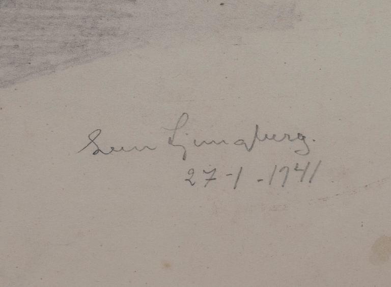 SVEN LJUNGBERG, blyerts, signerad och daterad- 27-1-1941.