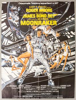 A French movie poster James Bond "Moonraker" 1979.
