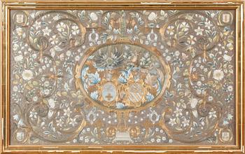Silk embroidery from the 19th century.
