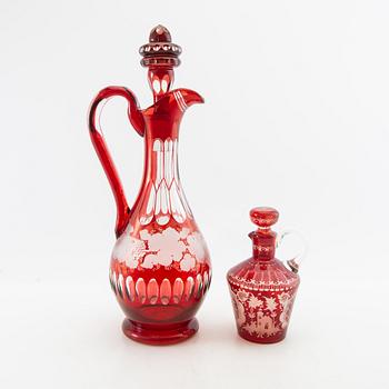 Karaffer 2 st Böhmen 1900-talets första hälft.