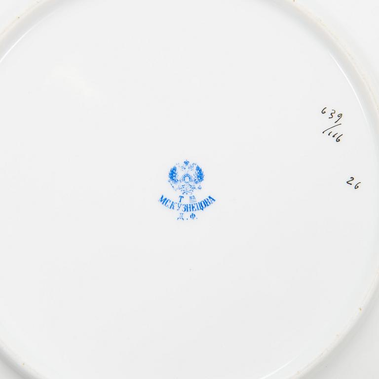 Dinner ware, porcelain, 57 pcs, Kuznetsov, Dmitrov factory, Russia 1894-1917.