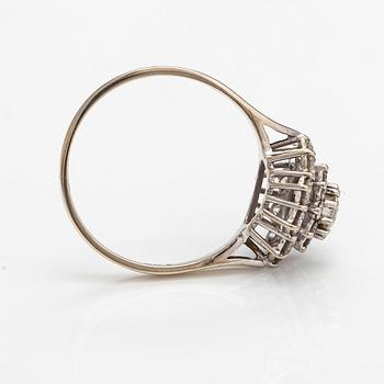 An 18K white gold ring with diamonds ca. 1.40 ct in total. Import marked Tilllander, Helsinki 1990s.