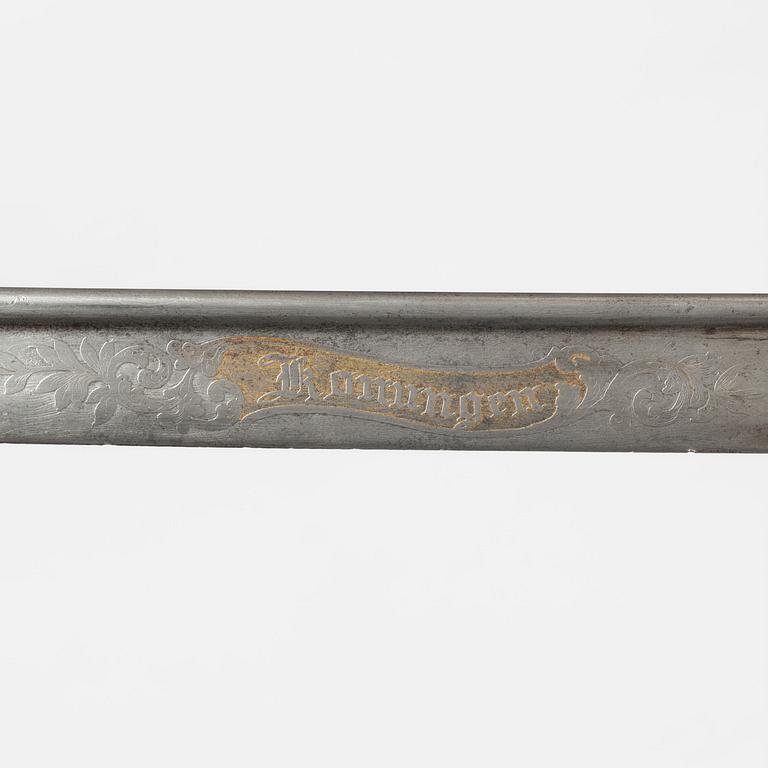 Sabel, svensk, m/1859 för officer, med balja.