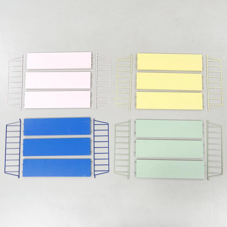 Four book shelves by Nils Strinning, 21th century.