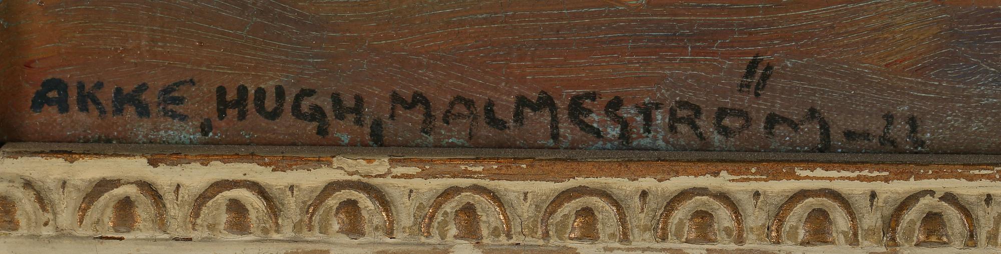 AKKE HUGH MALMESTRÖM, olja på duk, signerad och daterad -22.