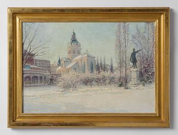 Anshelm Schultzberg, Winter motif from Kungsträdgården.