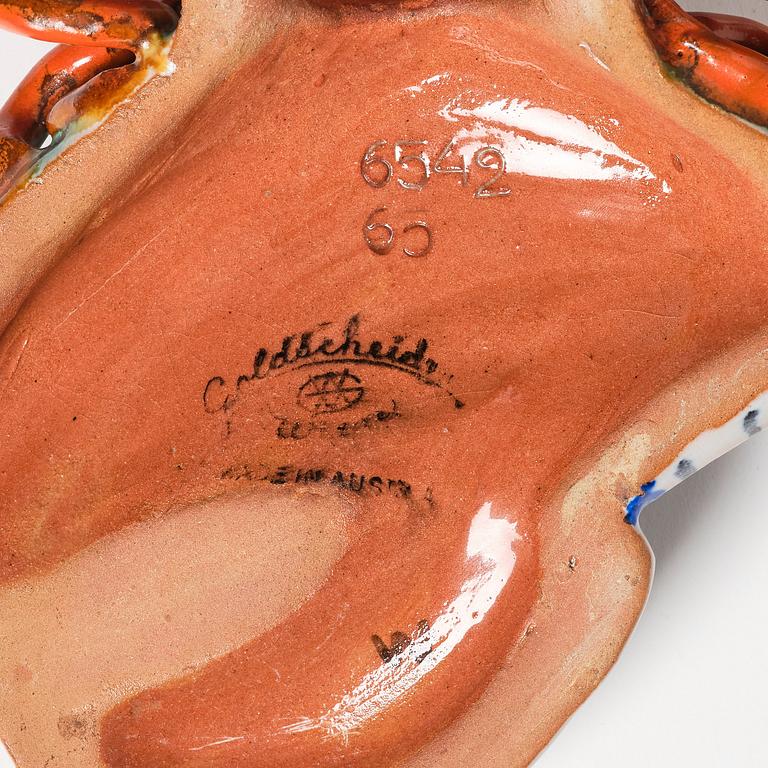 Rudolf Knörlein, an earthenware wall mask, Goldscheider, Vienna, 1930s, model 6542.