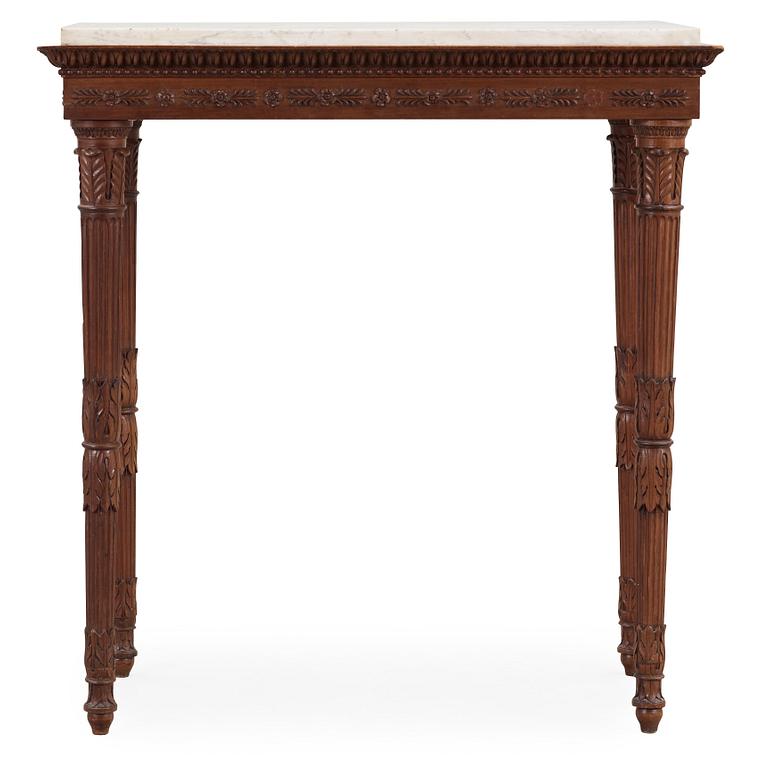 A late Gustavian circa 1800 mahogany console table.