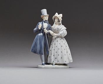 FIGURGRUPP, Royal Copenhagen, porslin, 1900-tal.