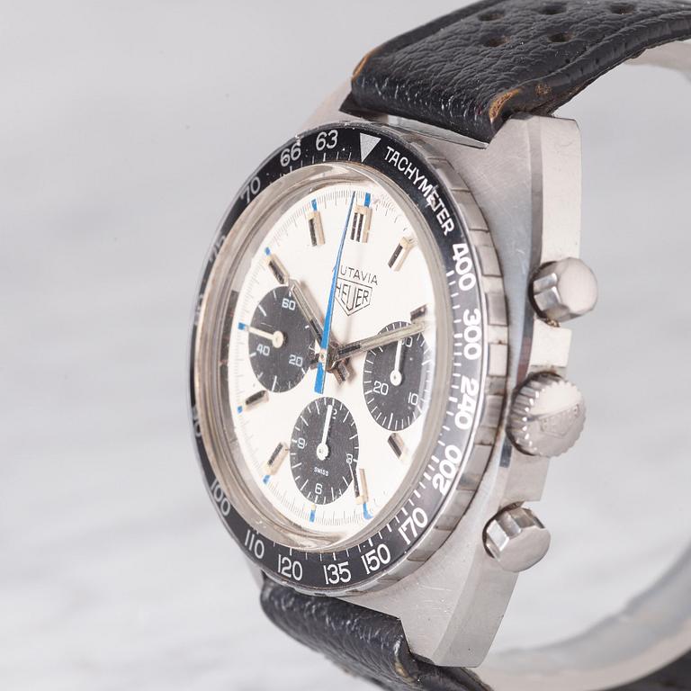 HEUER, Autavia, "Jo Siffert", chronograph, wristwatch, 42.5 mm,