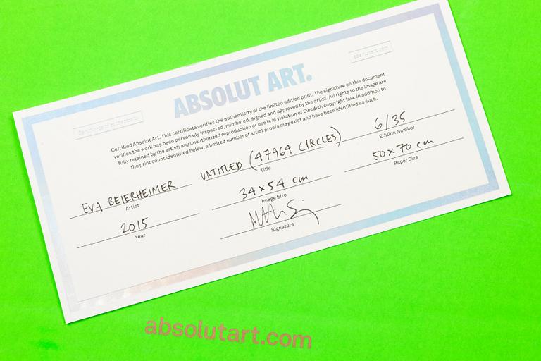 Eva Beierheimer, Utan titel (47 964 Circles).