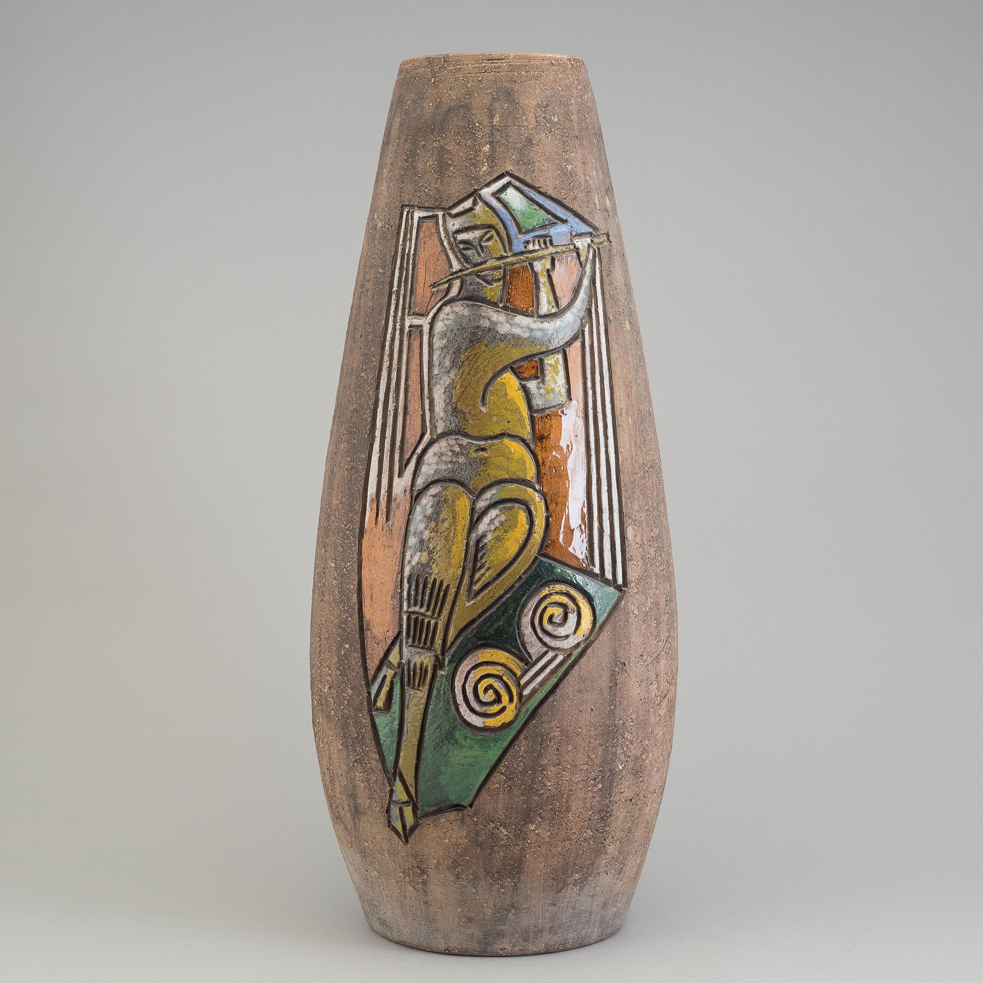 MARIAN ZAWADZKI, a large ceramic vase from Tilgmans, signed and dated 1965.