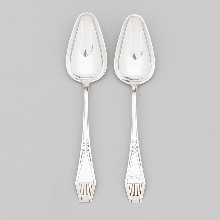 A 31-piece set of 'Suomi' silver cutlery, 12 with a special mark, and five similar dinner spoons, Finland 1912-91.