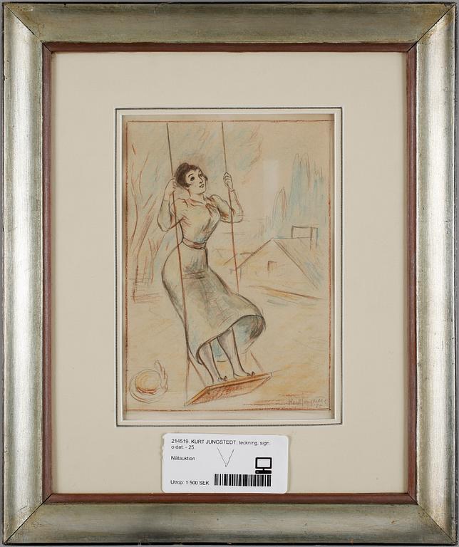 KURT JUNGSTEDT, teckning, sign. o dat. - 25.