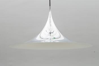 TAKLAMPA, Semipendel, Claus Bonderup, 1900-talets andra hälft. Höjd ca 35 cm.