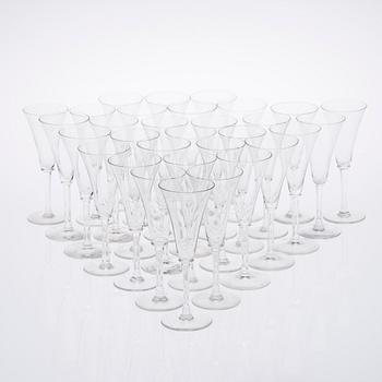 CHAMPAGNEGLAS, 31 st, Riihimäki Glasbruk 1900-talets mitt.