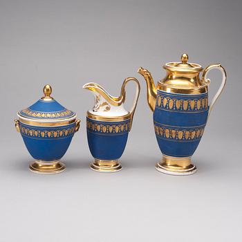 KAFFESERVIS, 22 delar, empire, Frankrike/Ryssland tidigt 1800-tal.