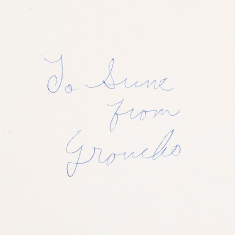 SKÅDESPELARE, 17 st, bla Graucho Marx och Woody Allen, egenhändiga.