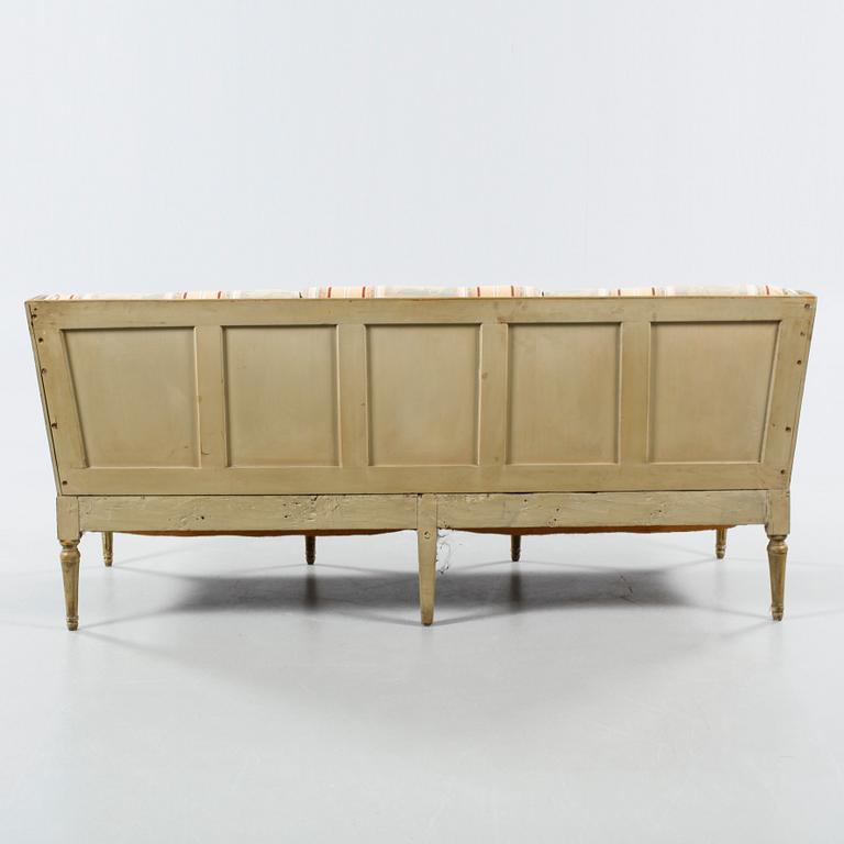 A gustavian sofa, 18th century.