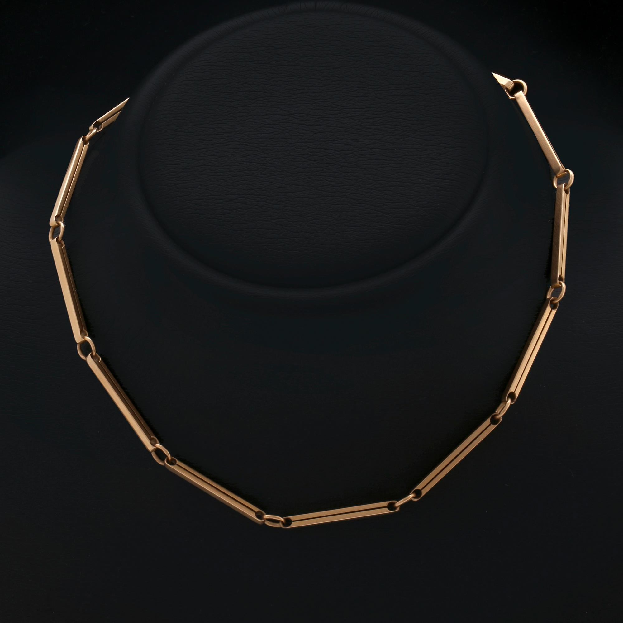Necklace 18K gold, 26,8 g, approx 39 cm.
