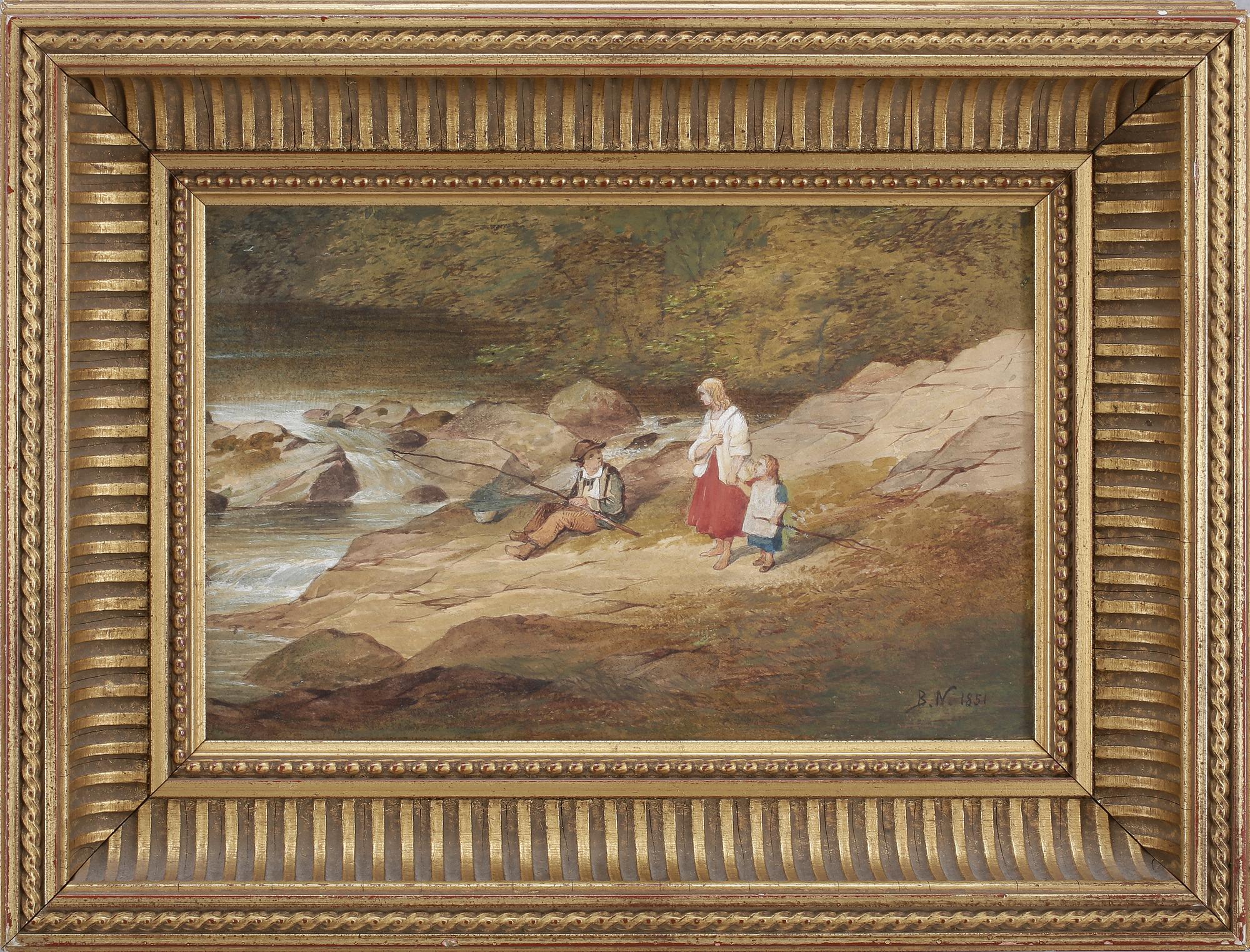 BENGT NORDENBERG, akvarell, monogramsignerad samt daterad 1851.