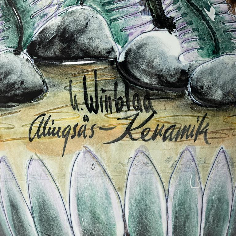 Ulla Winblad, a ceramic floor lamp, Alingsås Keramik, Sweden, 1950's/60's.