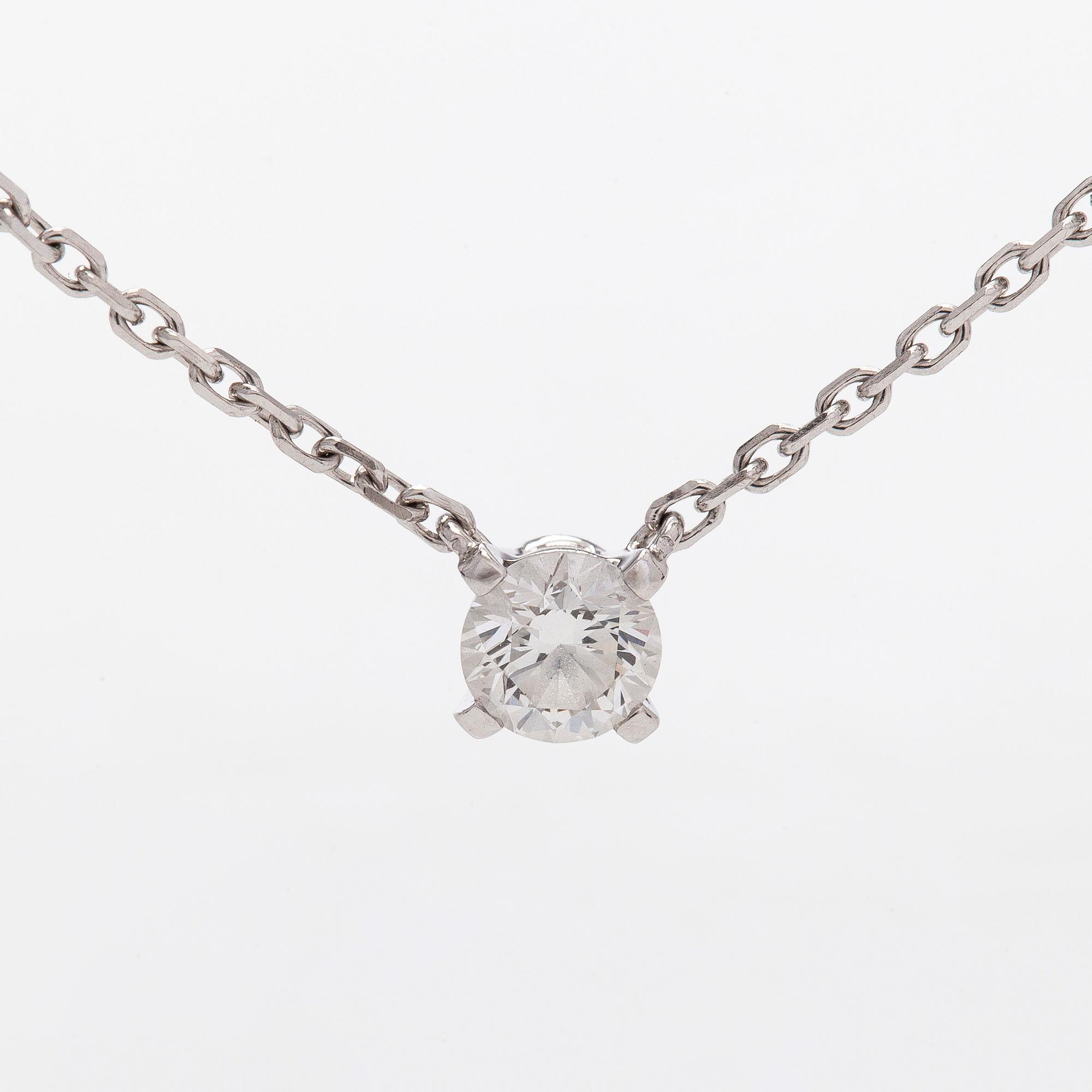 Cartier, halsband, "1895", 18K vitguld med briljantslipad diamant.