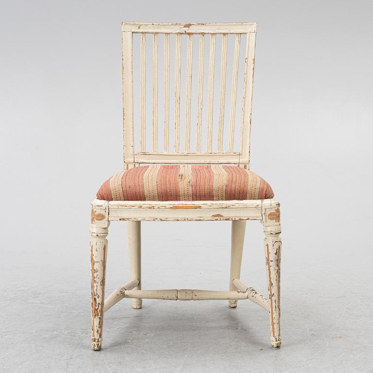 A Gustavian chair, end of the 18th century.