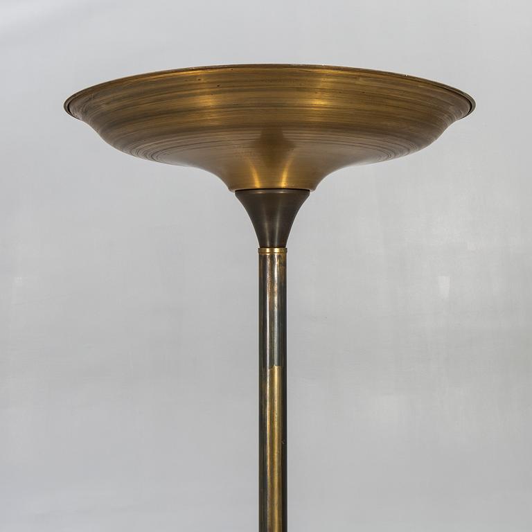 A 1930s Art Deco brass uplight.