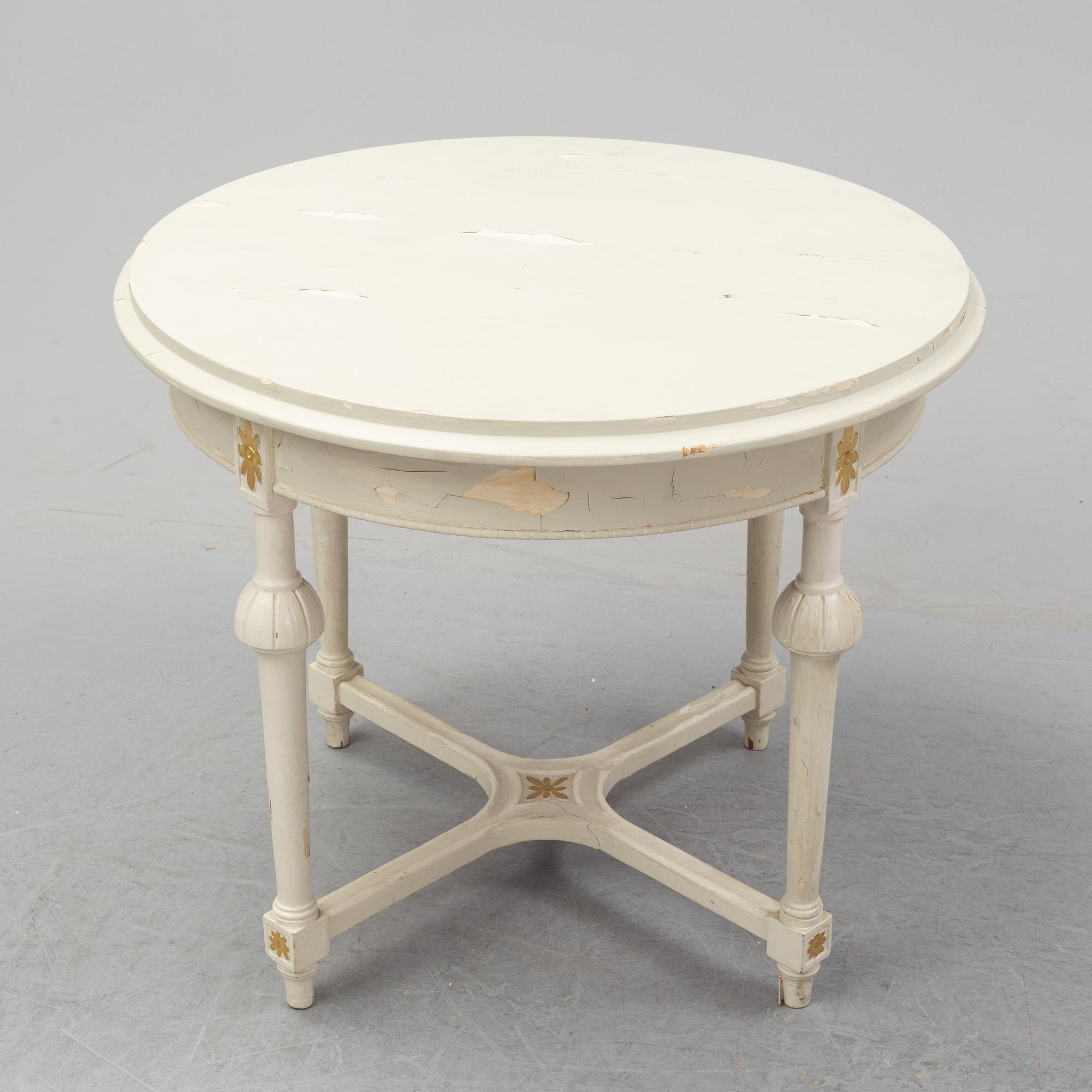 A Gustavian style table, early 20th century.