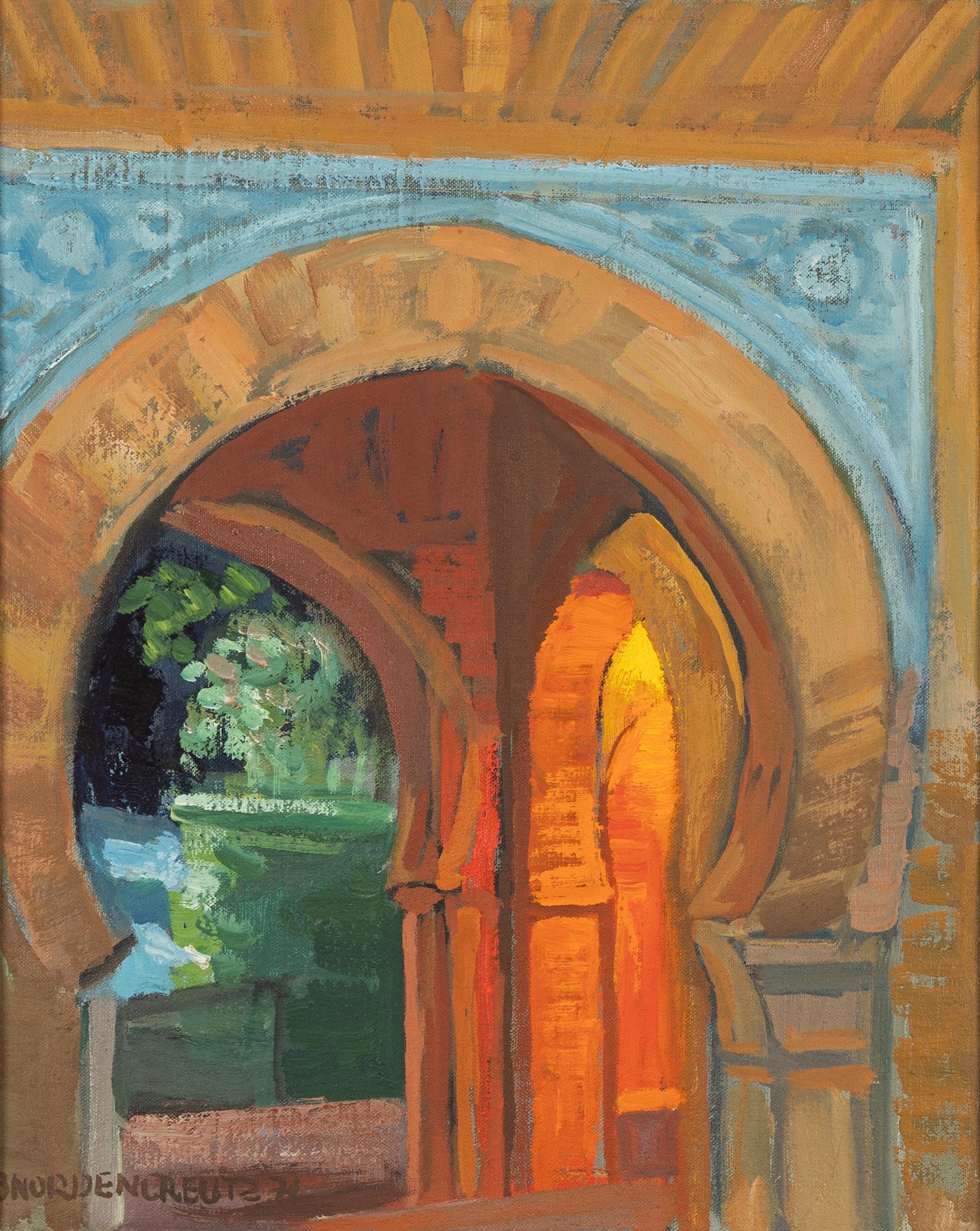Brita Nordencreutz, oil on canvas, signed and dated -74 (?).