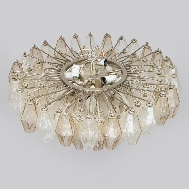 Carlo Scarpa, A1960s 'Polyhedra' chandelier for Venini Murano Italy.
