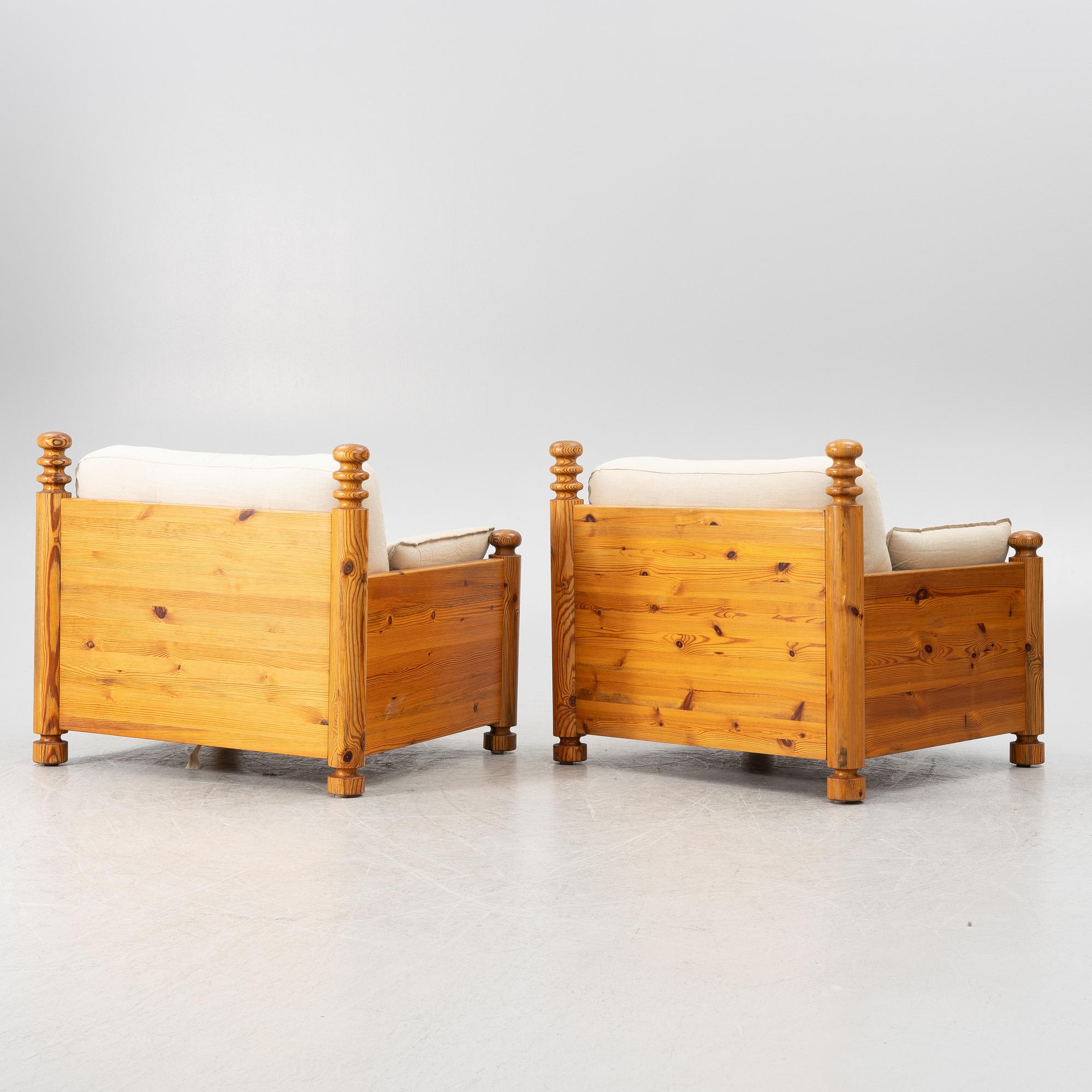 Uno & Östen Kristiansson, fåtöljer ett par, 1970-tal.