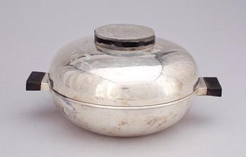 SKÅL MED LOCK, nysilver, CG Hallberg, 1930-tal.